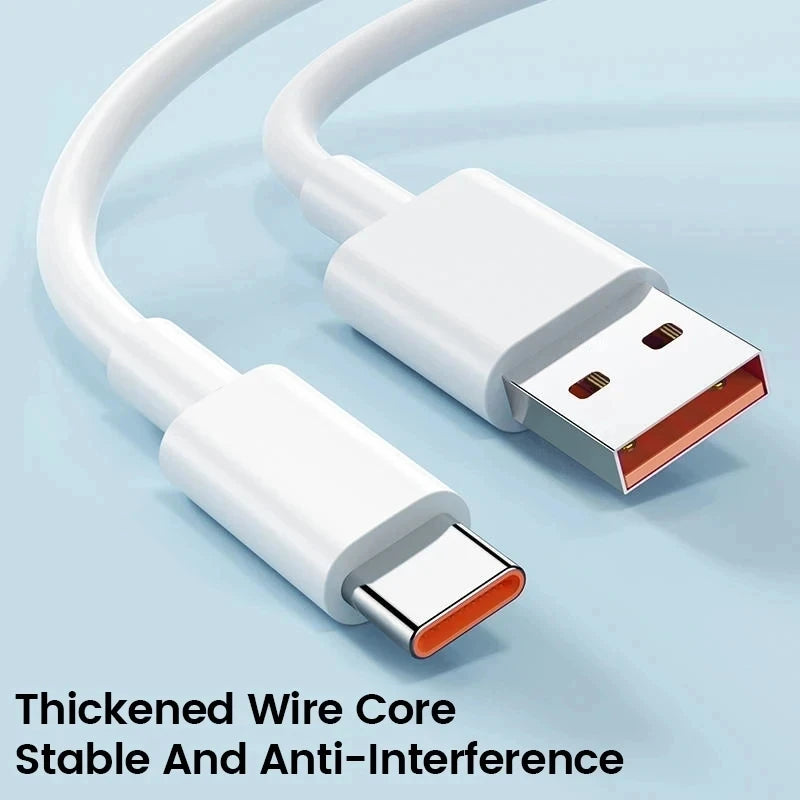 Fast Charger Cable  Quick  Charging for Xiaomi  100-240V, USB Charger Cable Sleek Charging Design, Durable Charging Port
