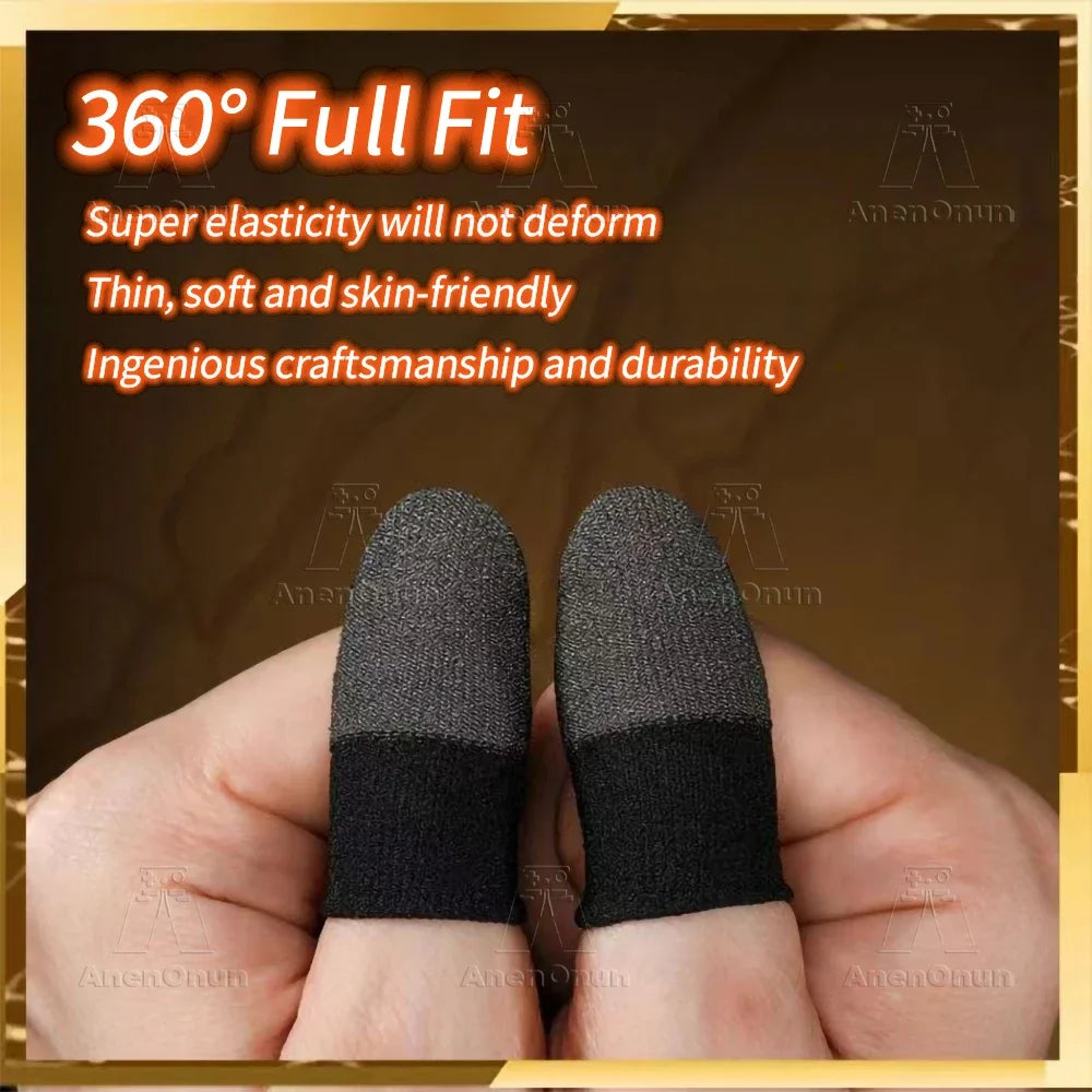 2 PCS Gaming Finger Sleeve Comfortable Breathable Precise Touch Points High Quality Mobile Game Touch Screen Fingertip Glove