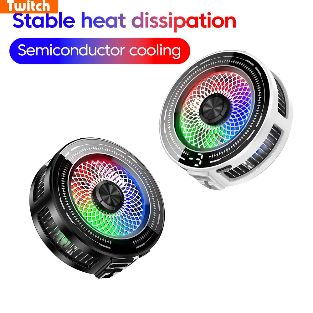 Magnetic Mobile Phone Cooler Portable Phone Semiconductor Radiator RGB Fast Cooling Phone Cooler For Gaming Back Clip Cool Heat