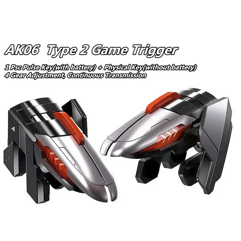 6 Finger Mobile Phone ABS Game Trigger AK06 for PUBG Aim  Shooting L1 R1 Alloy Key Button for IOS Android NEW Gamepad Controller