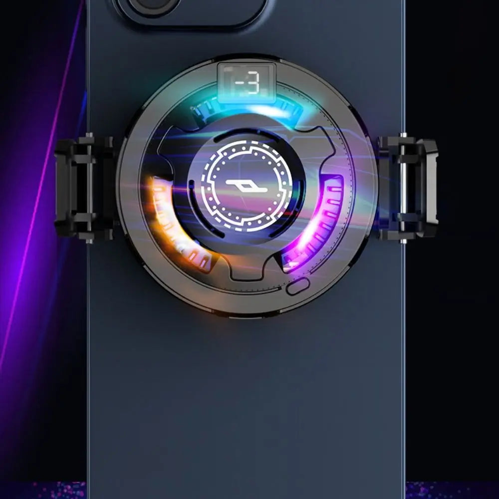 ABS Magnetic Phone Cooler Detachable Digital Display Back Clip Type Cooler 3 Speed Type C Interface Semiconductor Cooling Fan