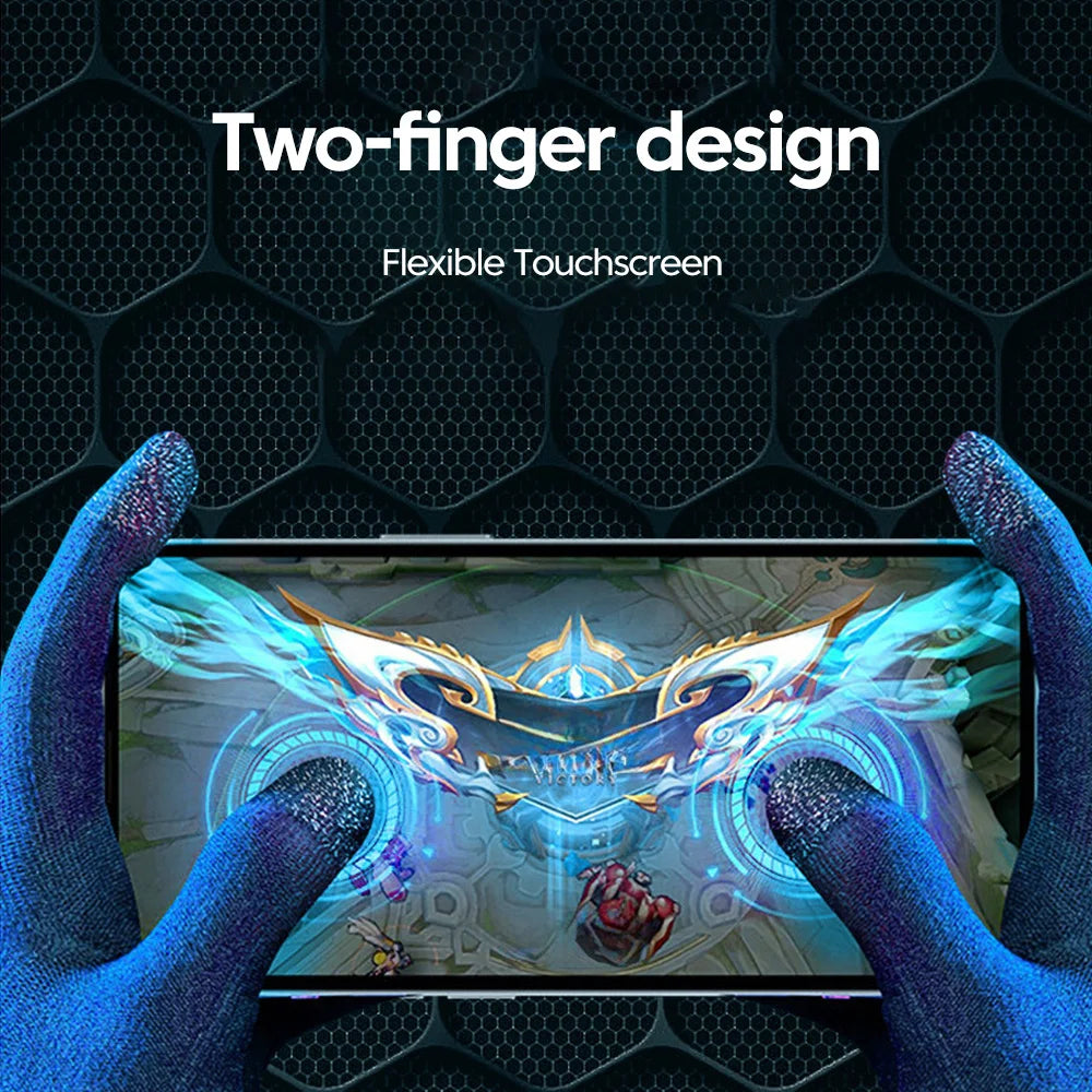 2PCS Finger Thumb Sleeve Gaming Gloves For Gamer Non-scratch Mobile Gaming Gloves Gaming Accessories Comfortable Sweat Proof