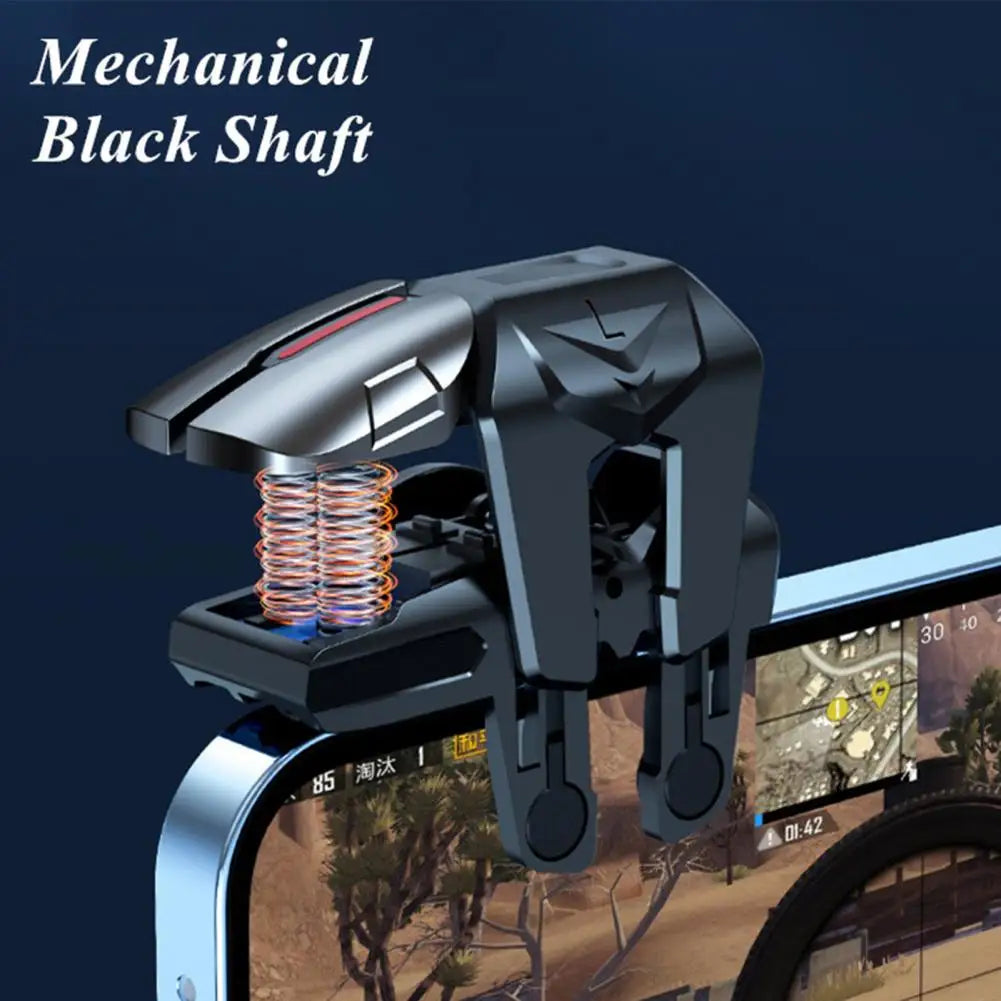 Convenient Mobile Game Triggers Six-finger Linkage Non-slip Game Joysticks Clip Design Mobile Gaming Controller Triggers