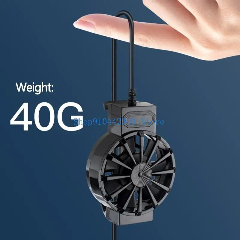 652F USB Powered Cellphone Cooler Fan Cooling Radiator for 4 to 6.7inches Smartphone