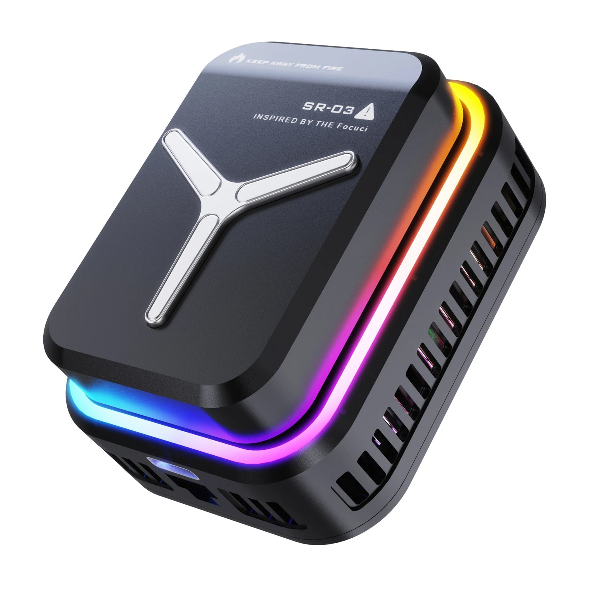 15W Strong Cooling Semiconductor Mobile Phone Radiator Cooler Fan Magnetic Back Clamp   RGB Lighting Radiator for Phones Gaming