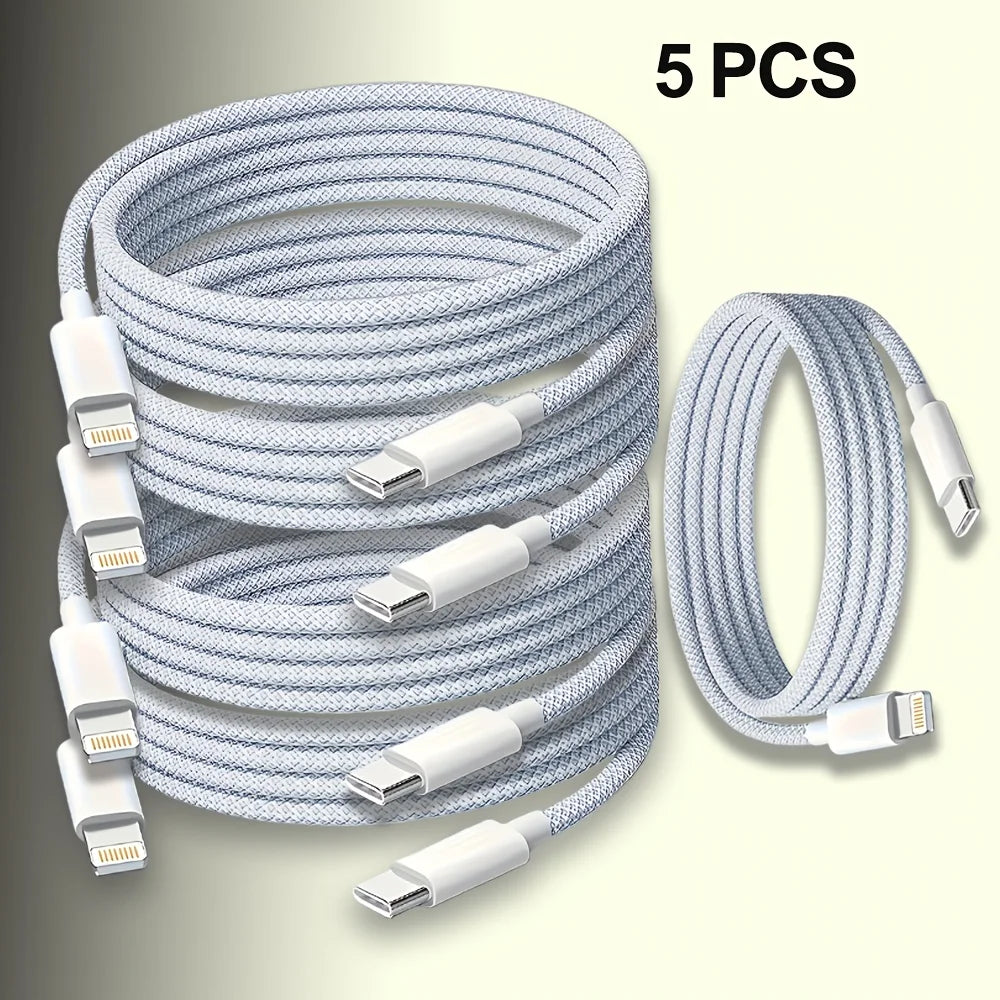 Fast Charging Cable for Iphone 14, 13, 12, 11 Pro Max, XS MAX, XR, X, 8, 7, Plus, 6S Plus/ Quick Charge Cord/ Compact