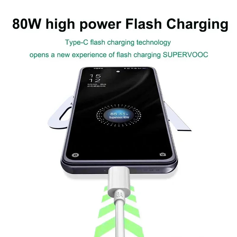 Original OPPO Cable Usb Type C Super Vooc Fast charging Charger Wire OPPO Find X5 X6 X3 Pro N2 Flip Reno10 8 7 6 Pro A77 A78 A98