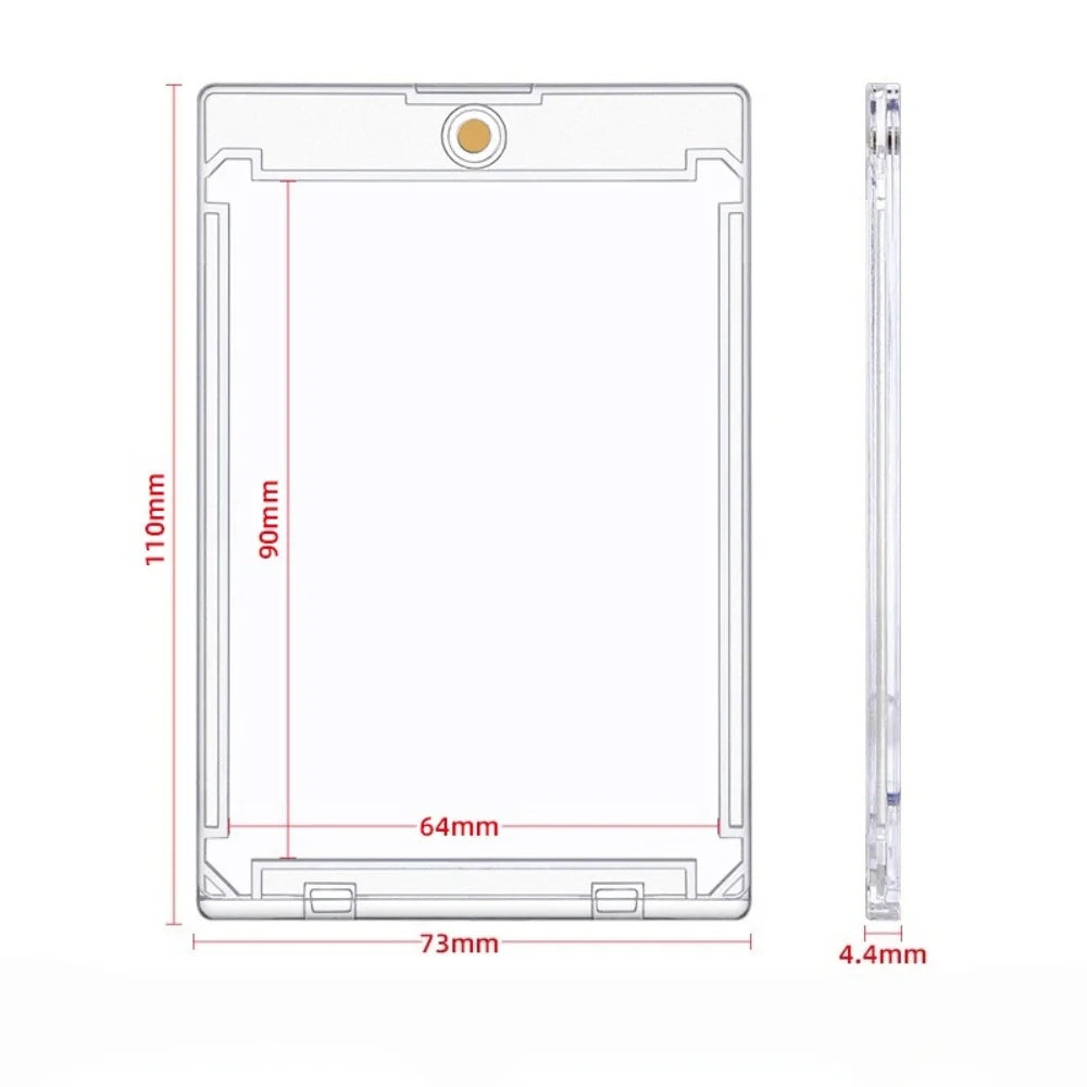 10PCS Magnetic Cards Holder 35PT Hard Plastic Storage Boxes Uv-Resistant Acrylic Card Holders for Collectors Display Box