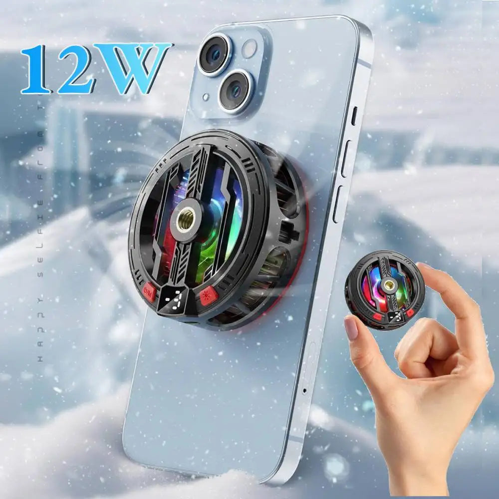 12W Magnetic Phone Cooler Strong Cooling TEC Semiconductor Mobile Phone Radiator  Gaming Heat Cooler Fan Clip-On Mobile Radiator