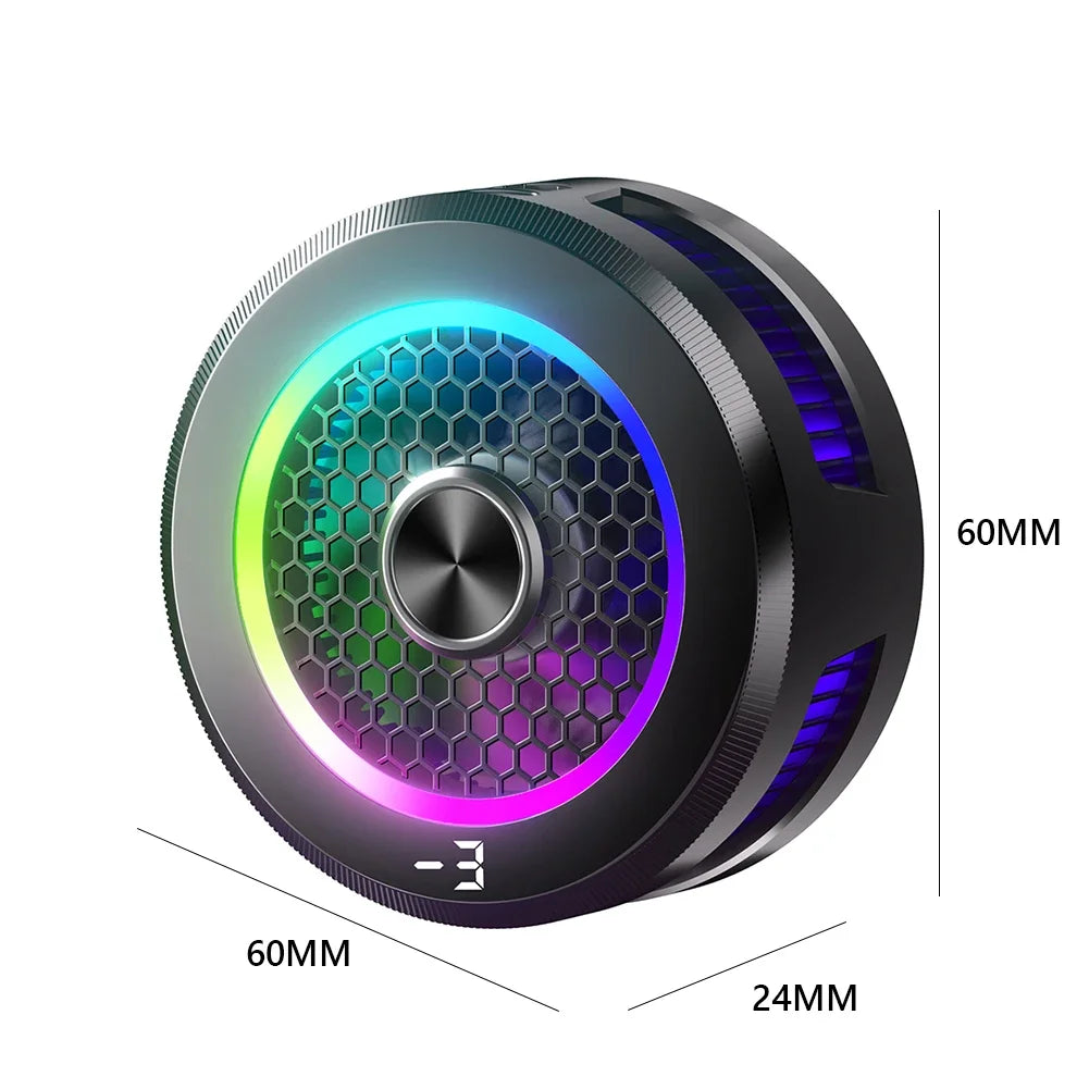 Magnetic & Back-clip Phone Cooler 15W Mobile Gaming Cooling Fan Cooler Mobile Phone Radiator for Android Iphone PUBG Game Cooler