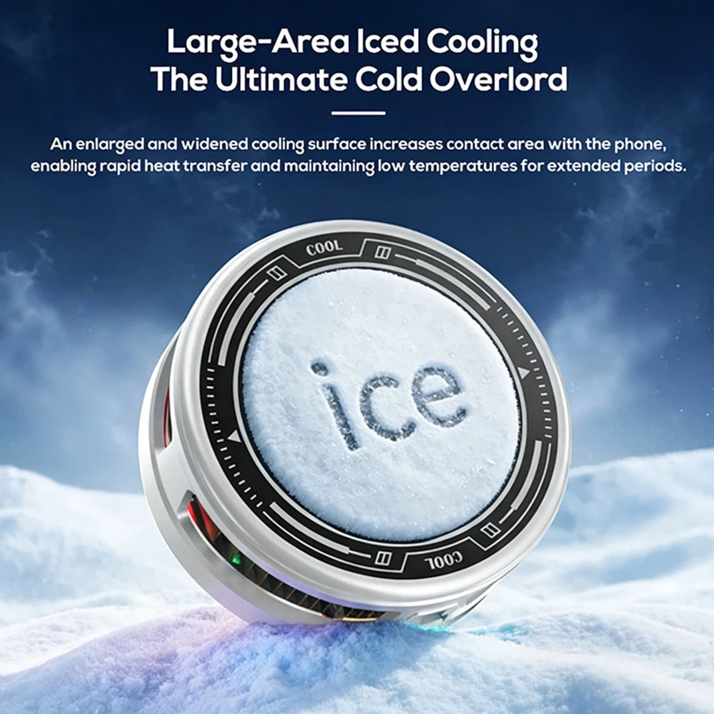 Magnetic phone cooler with intelligent AI temperature control and real-time digital display - a must-have for phone cooling