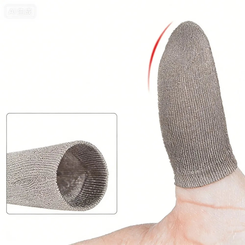 Mobile Gaming Finger Sleeves, Breathable Anti-Sweat Fingertips, Highly Sensitive for PUBG & Mobile Games