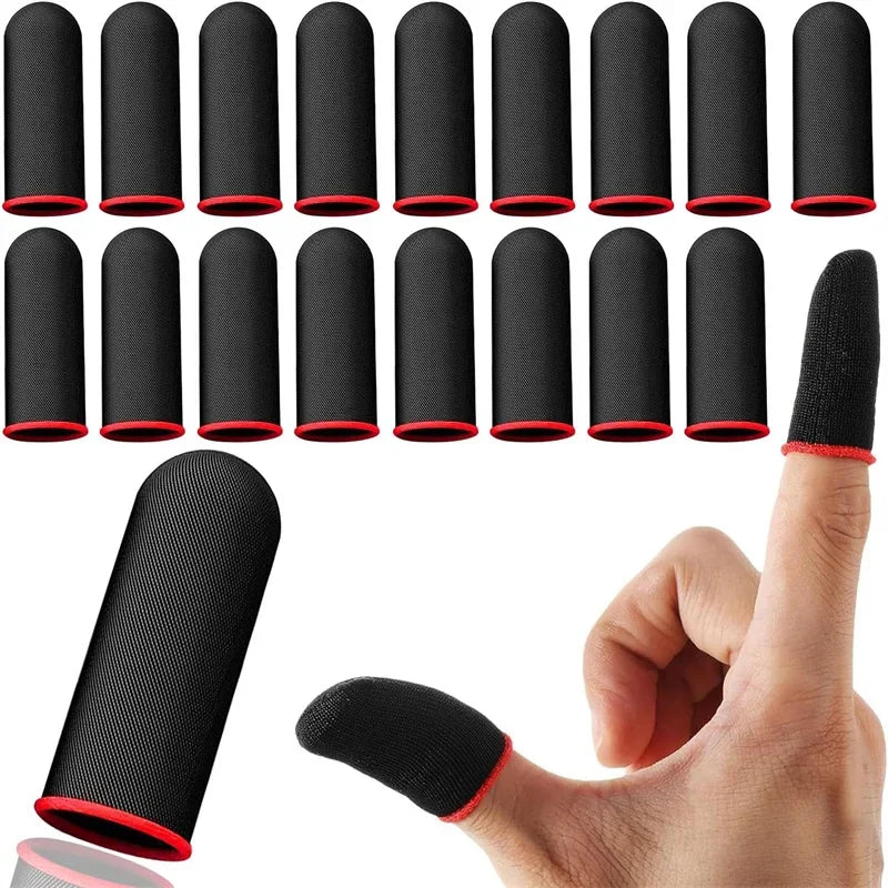 20Pcs Phone Gaming Finger Sleeves Game Hand Controller Gloves Anti Sweat Breathable Seamless Touchscreen Finger Cover