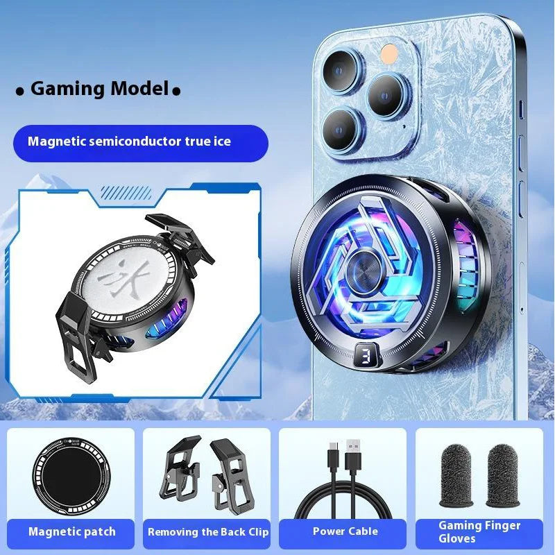 Magnetic Game Cooler Mobile Phone Semiconductor Cooling Fan Radiator 3 Gear Adjustable Cool Heat Sink For Phone Android