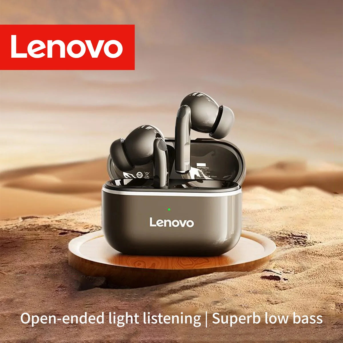 Lenovo Wireless Earbuds BT5.4 Low Latency HD Call with Noise Reduction Long Standby Ergonomic Human-Ear Design